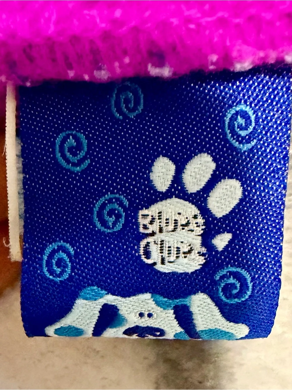 2003 VTG Blues Clues Magenta/Purple Striped Embroidered Toddler Knit Beanie/EUC - Picture 4 of 6